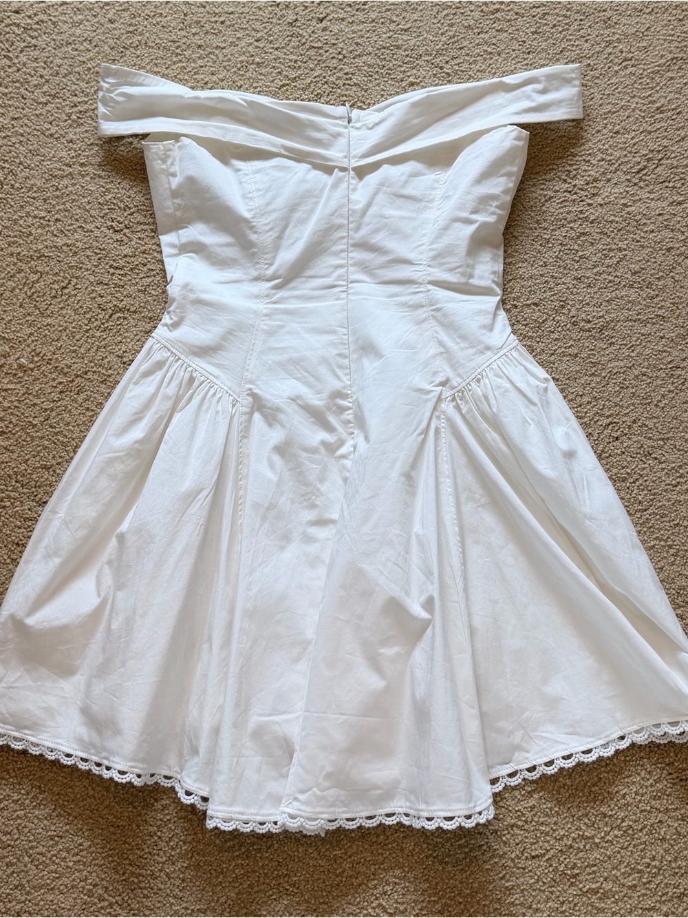 Lucy in the Sky White Off The Shoulder Mini Dress - Picture 2 of 3
